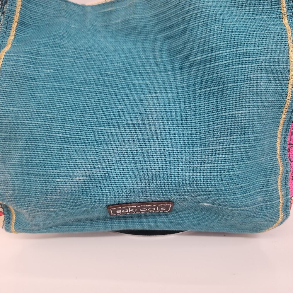 Sakroots Elsa Small Hobo Bag Artist Circle Spirit Desert Blue Pink Floral Purse - Picture 4 of 16